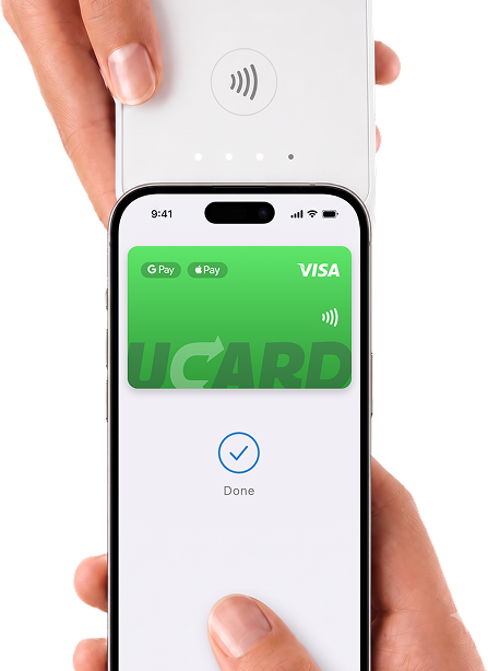 Smartphone with the UCard app